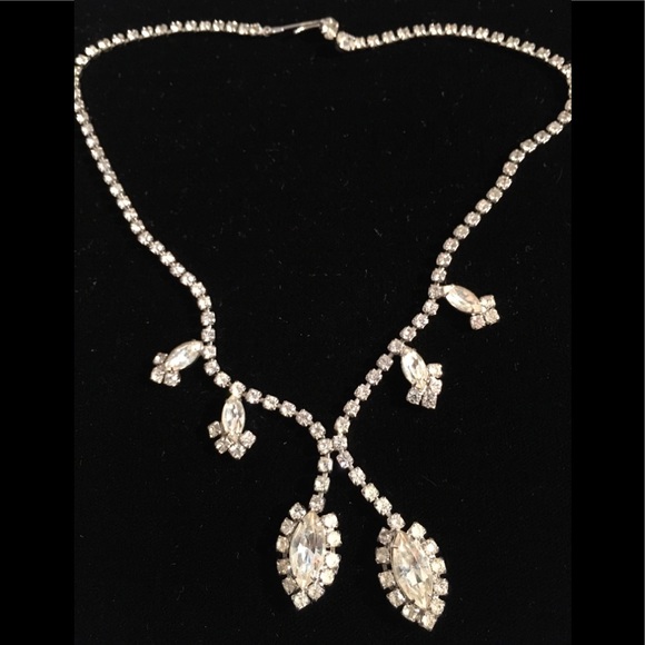 VINTAGE RHINESTONE NECKLACE - Picture 2 of 4